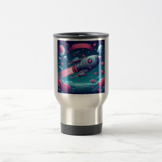 Mug De Voyage Cool/futuriste la Saint Valentin (Centre)