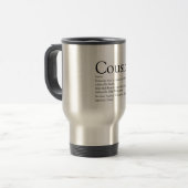 Mug De Voyage Cool Moderne Noir et Blanc Définition Cousin (Devant gauche)