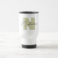 Cool spécial initial Monogramme vert olive