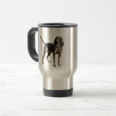 Mug De Voyage Coon Hound américain noir et feu (Devant gauche)