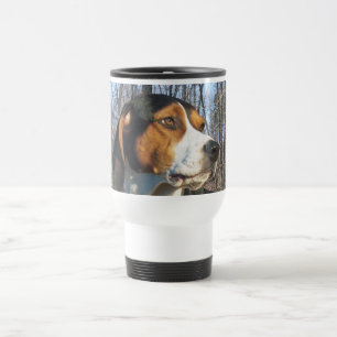 Mug De Voyage Coonhound de marcheur de Treeing en bois
