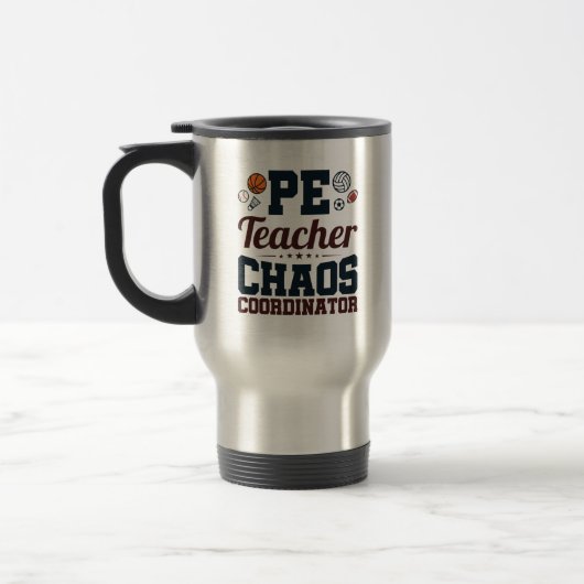 Mug De Voyage Coordinateur PE Teacher Chaos (Gauche)