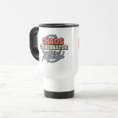 Mug De Voyage Coordonnateur de chaos Caféine Puissance Gratitude (Devant gauche)