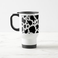 Copie animale de motif de vache noire et blanche