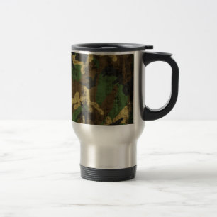 Mug De Voyage Copie grunge de motif de camouflage