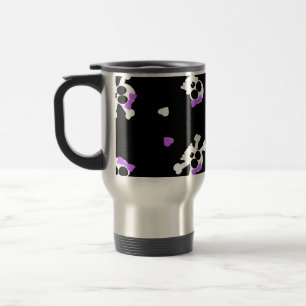 Mug De Voyage Copie noire et pourpre mignonne de crâne et de
