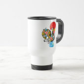 Mug De Voyage Coq célèbre de Barcelos Nr 06 - édition florale (Devant droit)