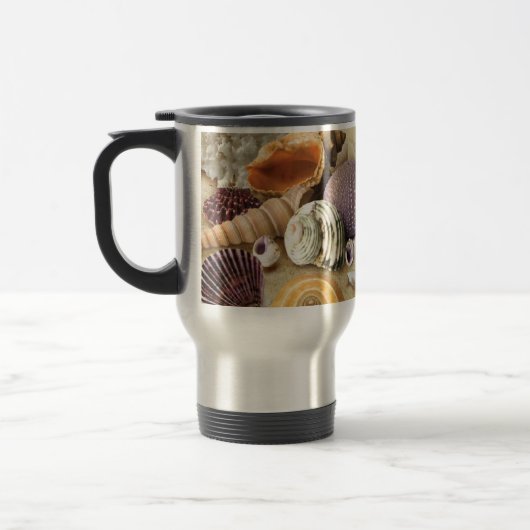 Mug De Voyage Coques de mer sur la plage (Gauche)