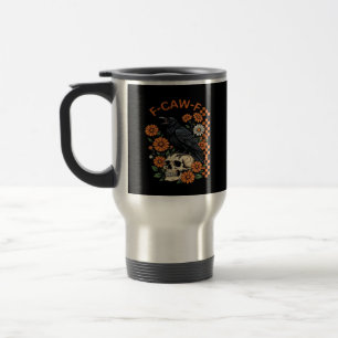Mug De Voyage Corbeau F-Caw-F Drôle Halloween Gothique Créatif