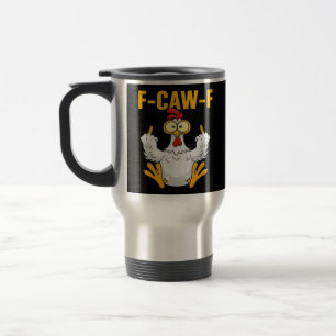 Mug De Voyage Corbeau F-Caw-F Humour Drôle Gothique