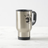 Mug De Voyage Corbeau, F-Caw-F Oiseau Drôle (Devant droit)
