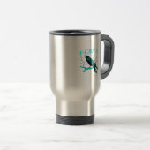 Mug De Voyage Corbeau F-Caw-F Oiseau Drôle Rétro (Devant droit)