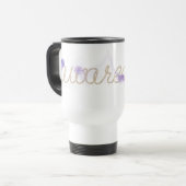 Mug De Voyage Corde de SENSIBILISATION avec fleurs abstraites (Devant gauche)