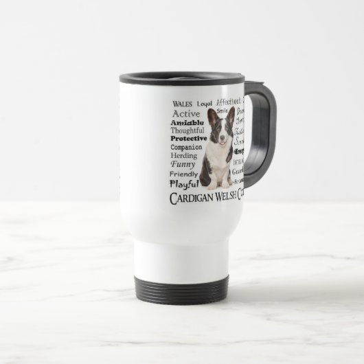 Mug De Voyage Corgi Traits (Devant droit)