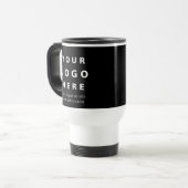Mug De Voyage Corporate Modern Black Custom Company Logo (Devant gauche)