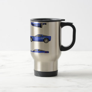 Mug De Voyage Corvette bleue :