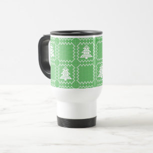 Mug De Voyage Cosy sapin de Noël affreux pull à damiers motif