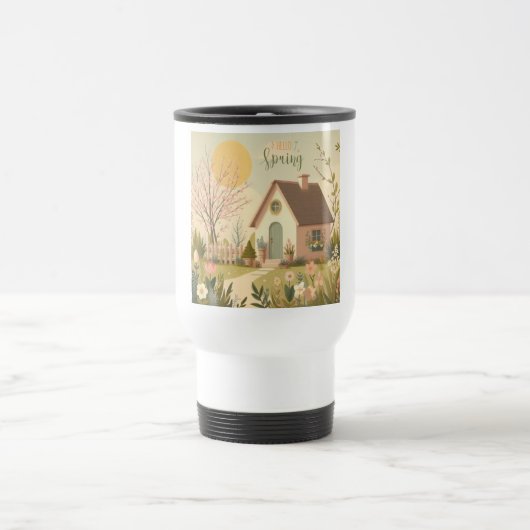 Mug De Voyage Cottage fleuri/printanier (Centre)