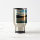 Mug De Voyage Coucher de soleil bleu sur le lac (Centre)