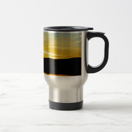 Mug De Voyage Coucher de soleil sur le lac Mt Yellow (Droit)