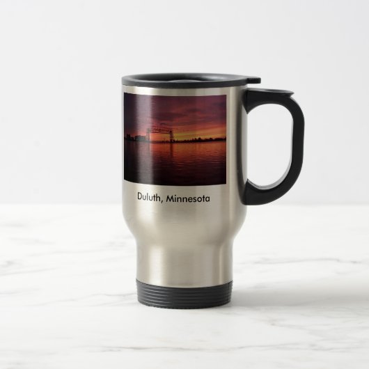 Mug De Voyage Coucher du soleil de Duluth, Minnesota (Droit)