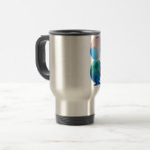 Mug De Voyage Couleur cool bleu aquarelle art abstrait (Devant gauche)