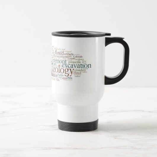Mug De Voyage Couleur et blanc multi de nuage de mot (Droite)