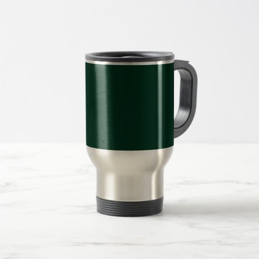 Mug De Voyage Couleur solide vert foncé (Devant droit)