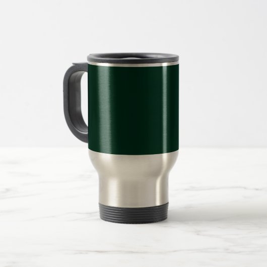 Mug De Voyage Couleur solide vert foncé (Devant gauche)