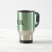 Mug De Voyage Couleur unie simple ajouter nom texte monogramme (Devant droit)