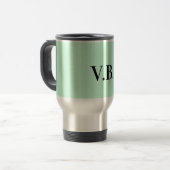 Mug De Voyage Couleur unie simple ajouter nom texte monogramme (Devant gauche)