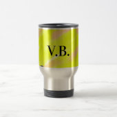 Mug De Voyage Couleur unie simple ajouter un nom texte monogramm (Centre)