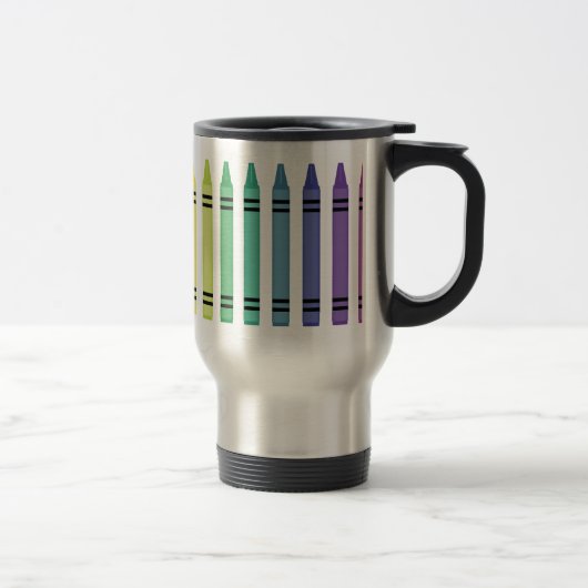 Mug De Voyage Couleurs de crayon (Droit)