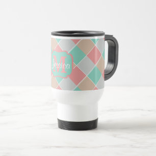 Mug De Voyage Couleurs de crème glacée vérifiées Personnalisées