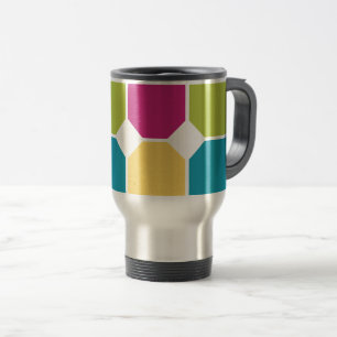 Mug De Voyage COULEURS D'ÉTÉ Quadrants Monogramme FACULTATIF
