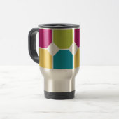 Mug De Voyage COULEURS D'ÉTÉ Quadrants Monogramme FACULTATIF (Devant gauche)