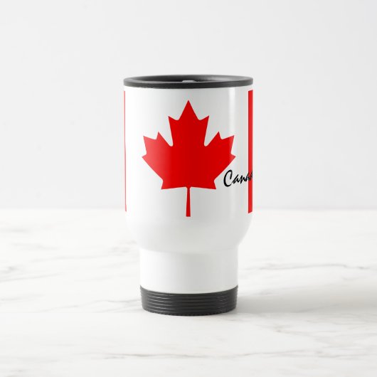 Mug De Voyage Couleurs du drapeau Feuille d'érable du Canada (Centre)