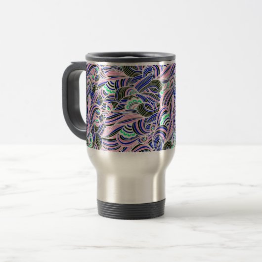 Mug De Voyage Couleurs tortueuses (Devant gauche)