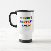 Mug De Voyage Couleurs vives Meilleurs T-shirts et cadeaux Lolo (Gauche)