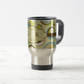 Mug De Voyage Coupe Retro Circle en acier inoxydable 1970 (Devant droit)