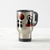 Mug De Voyage Couple Chats à la maison (Devant droit)