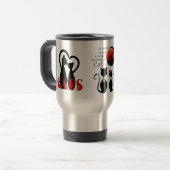 Mug De Voyage Couple Chats à la maison (Devant gauche)