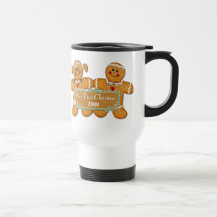Mug De Voyage Couple de pain d'épices Premier Noël