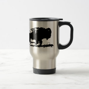 Mug De Voyage Courir Buffalo Bison Pop Art