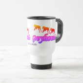 Mug De Voyage Courir Greyhounds Rainbow Personnalisé (Devant droit)