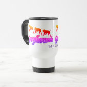 Mug De Voyage Courir Greyhounds Rainbow Personnalisé (Devant gauche)