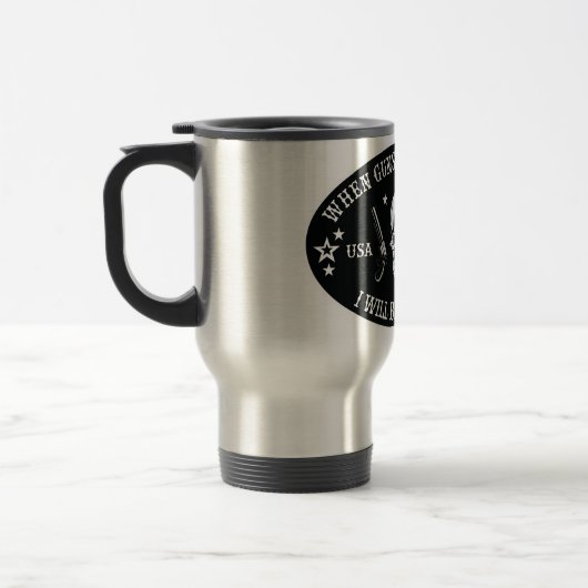 Mug De Voyage Coussin décoratif 2e amendement (Gauche)