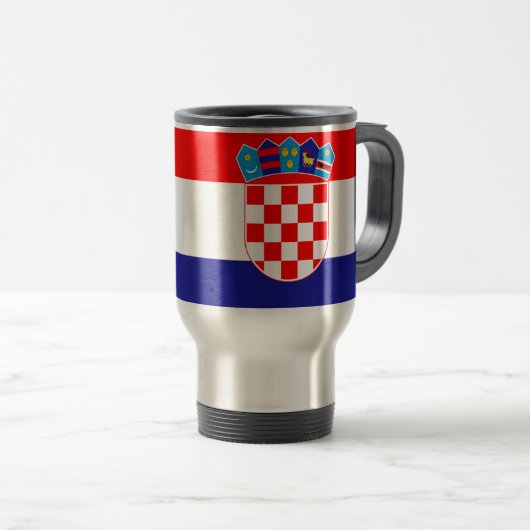 Mug De Voyage Coût bas ! Drapeau croate (Devant droit)