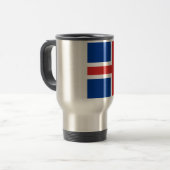 Mug De Voyage Coût bas ! Drapeau de l'Islande (Devant gauche)