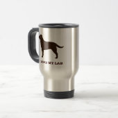 Mug De Voyage Coutume de silhouette de chien de labrador (Devant gauche)